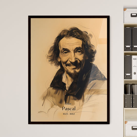 Blaise, Pascal, 1623 - 1662, A Poster of a drawing of a man smiling Default Title