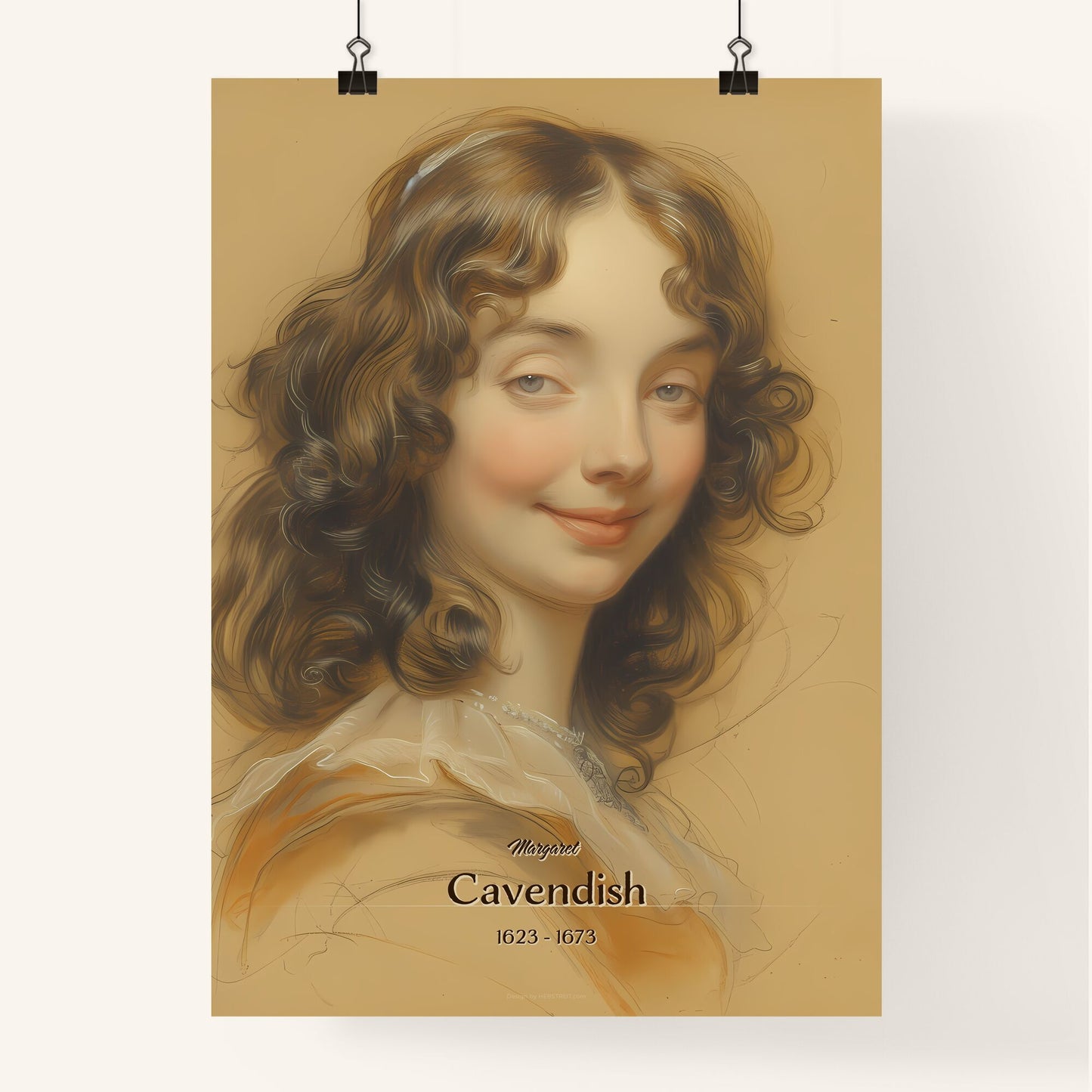 Margaret, Cavendish, 1623 - 1673, A Poster of a painting of a woman Default Title