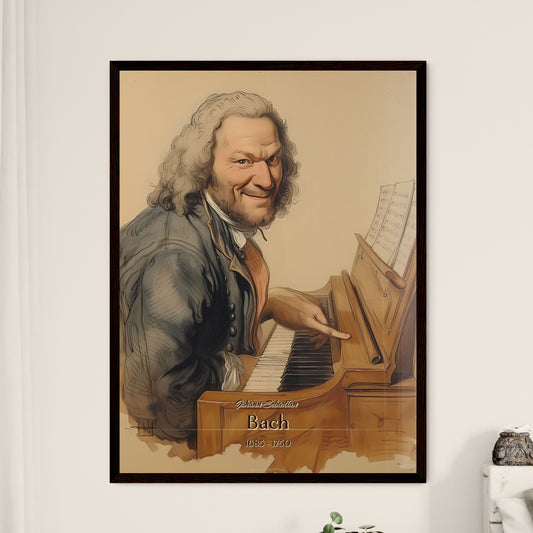 Johann Sebastian, Bach, 1685 - 1750, A Poster of a man playing a piano Default Title