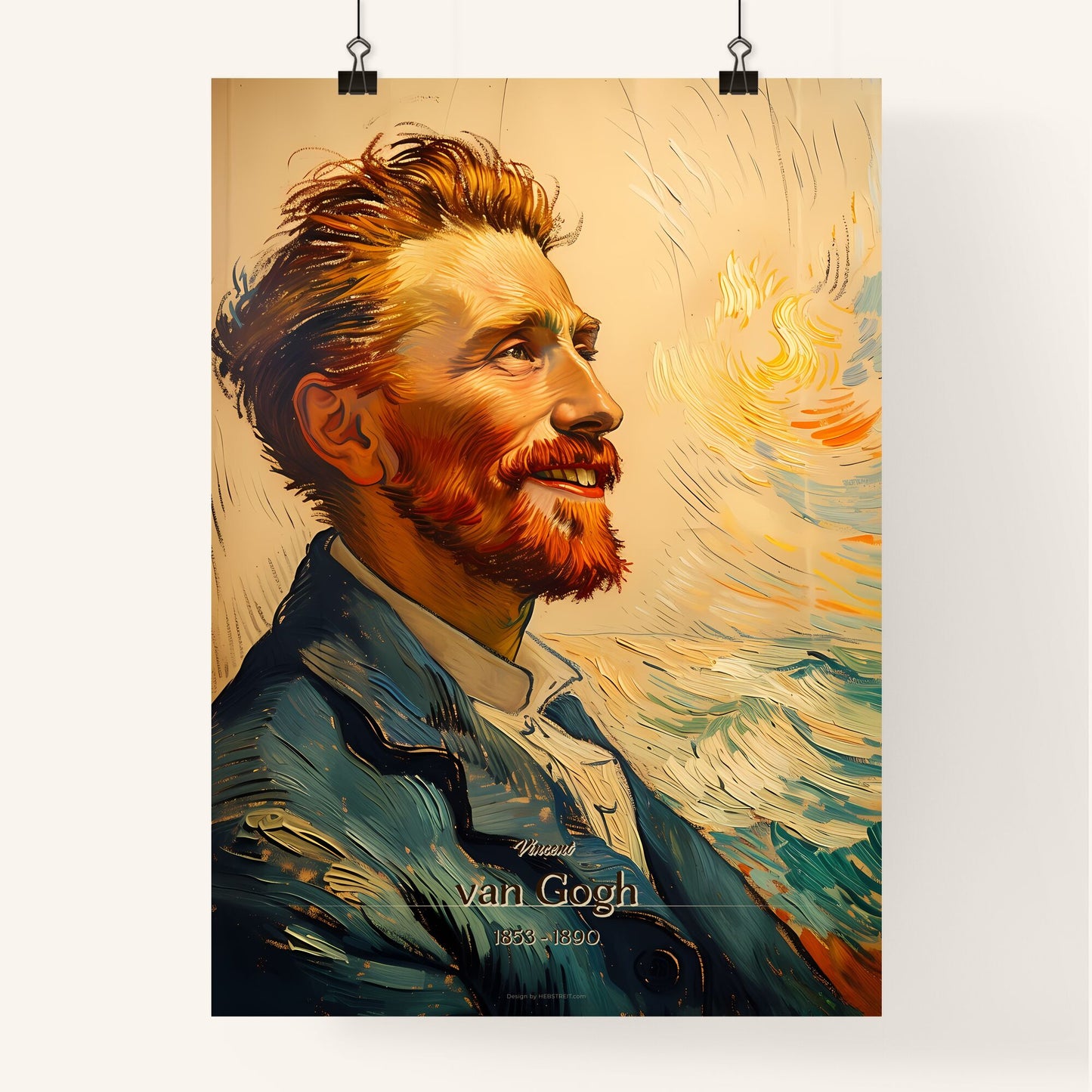 Vincent, van Gogh, 1853 - 1890, A Poster of a painting of a man with a beard Default Title