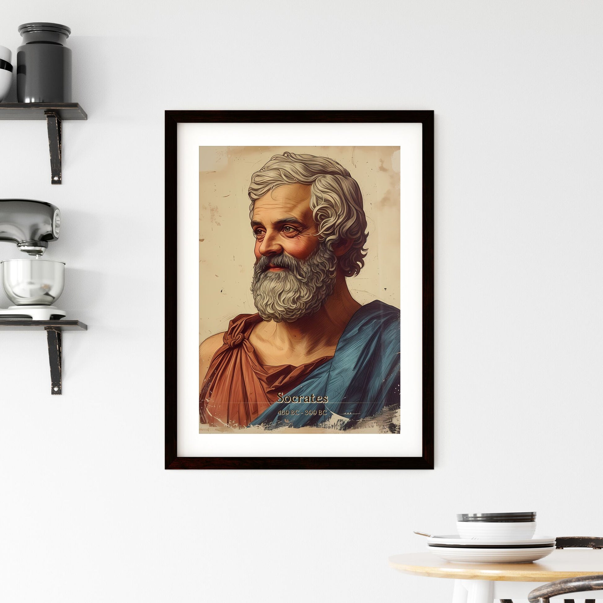 Socrates, 469 BC - 399 BC, A Poster of a man with a beard