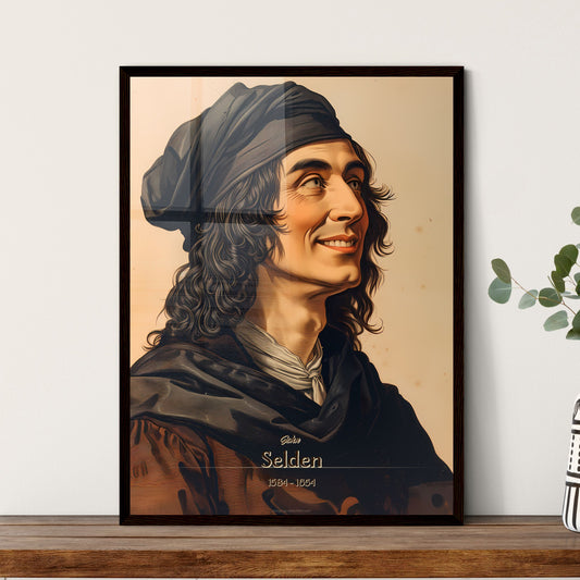 John, Selden, 1584 - 1654, A Poster of a man with long hair and a black hat Default Title