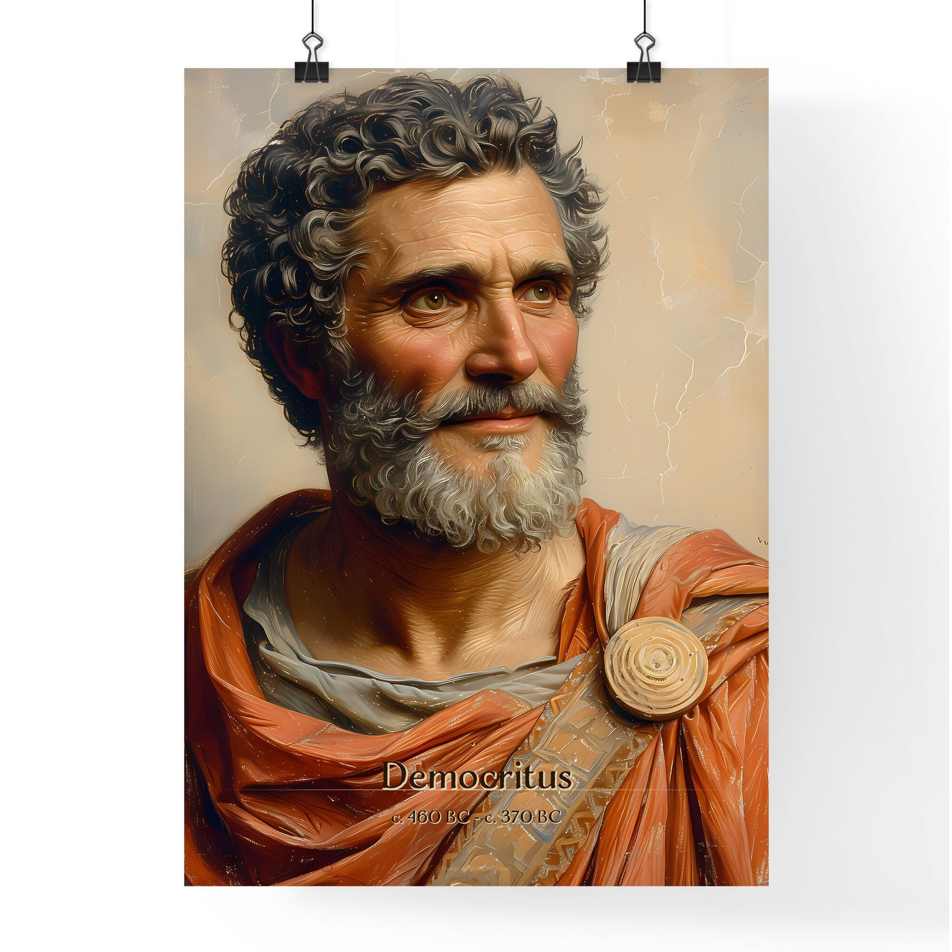 Democritus, c. 460 BC - c. 370 BC, A Poster of a painting of a man wearing a robe Default Title