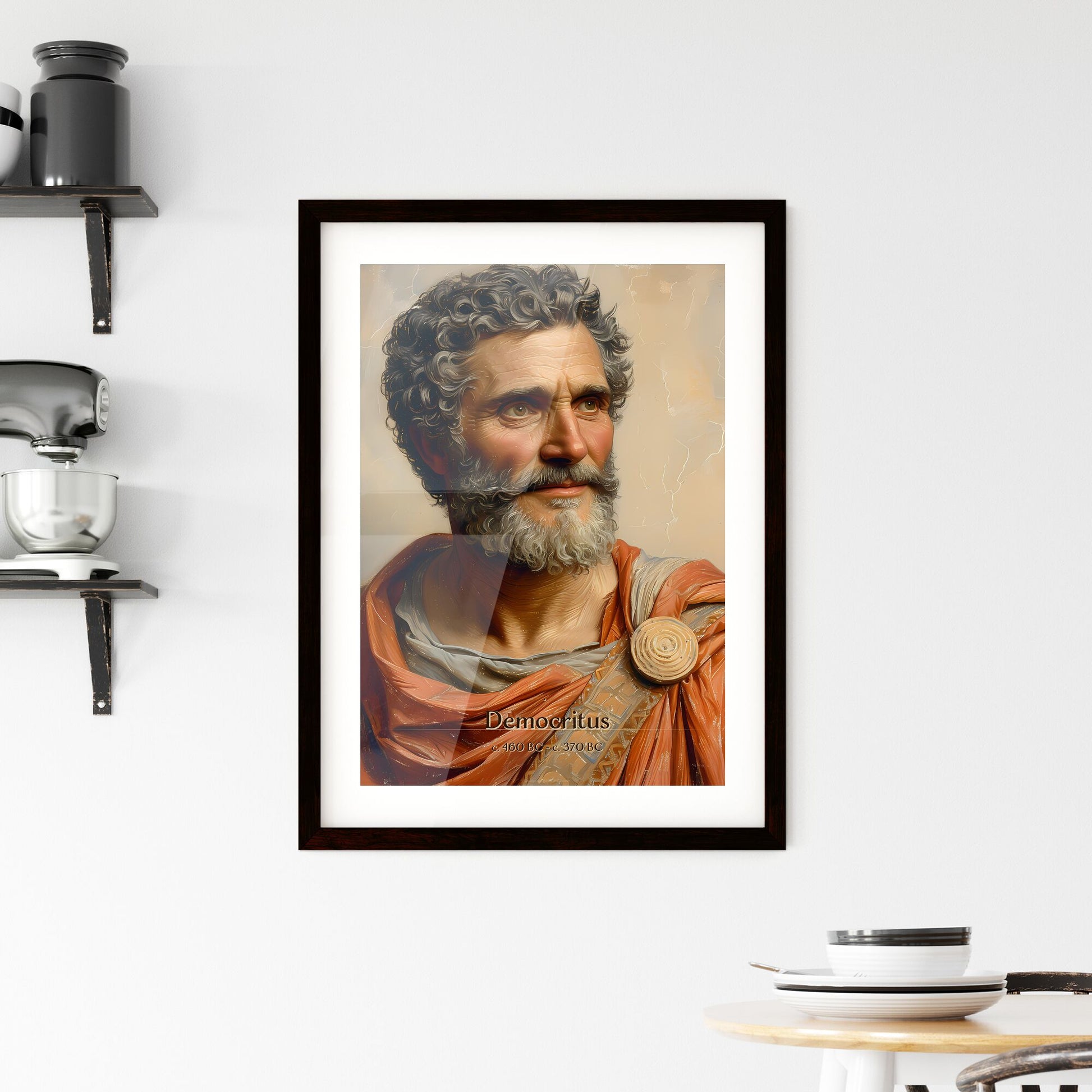Democritus, c. 460 BC - c. 370 BC, A Poster of a painting of a man wearing a robe Default Title