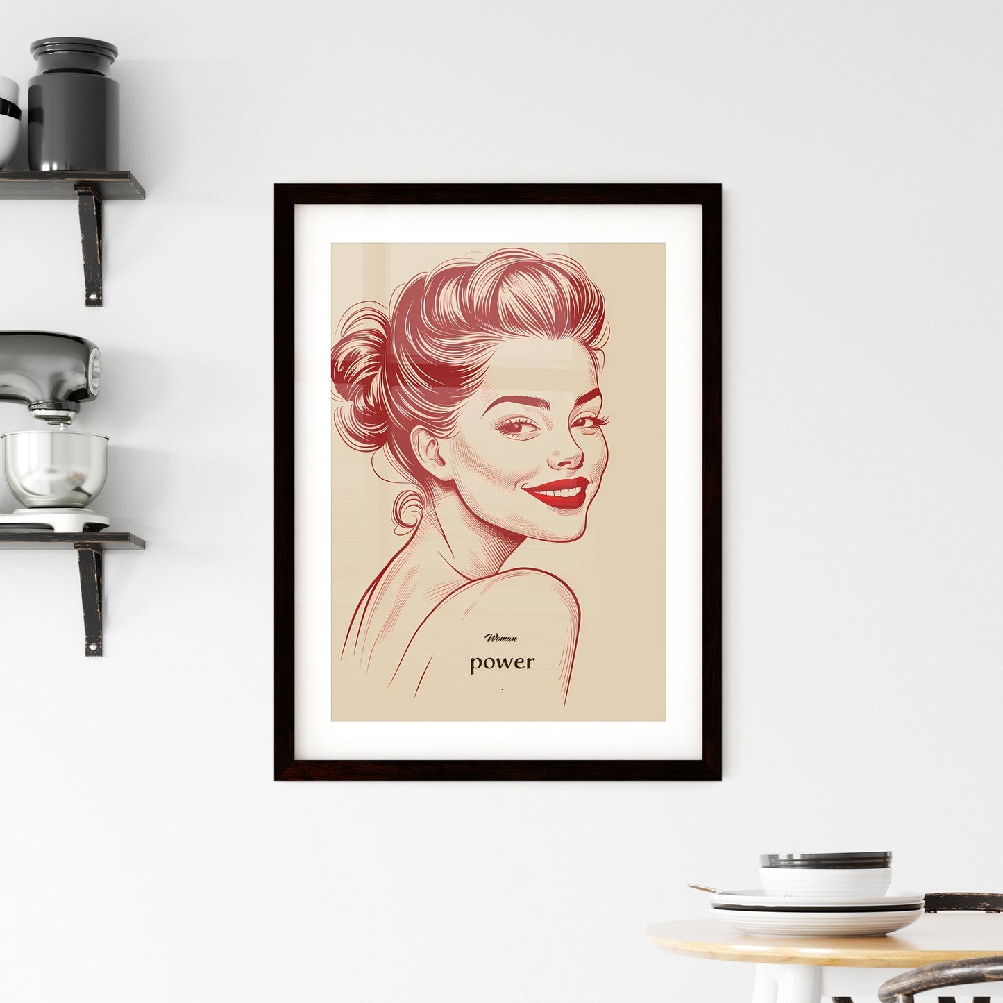 Woman, power, A Poster of a woman with a bun Default Title