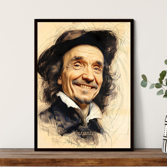 Cornelius, Jansen, 1585 - 1638, A Poster of a man with long hair wearing a hat Default Title