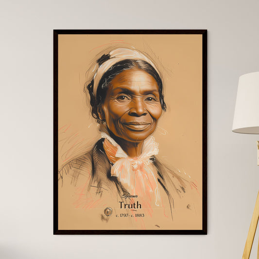 Sojourner, Truth, c. 1797- c. 1883, A Poster of a drawing of a woman smiling Default Title