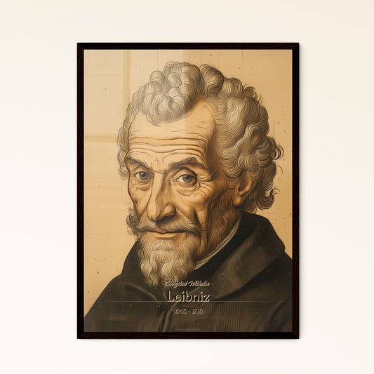 Gottfried Wilhelm, Leibniz, 1646 - 1716, A Poster of a portrait of a man Default Title