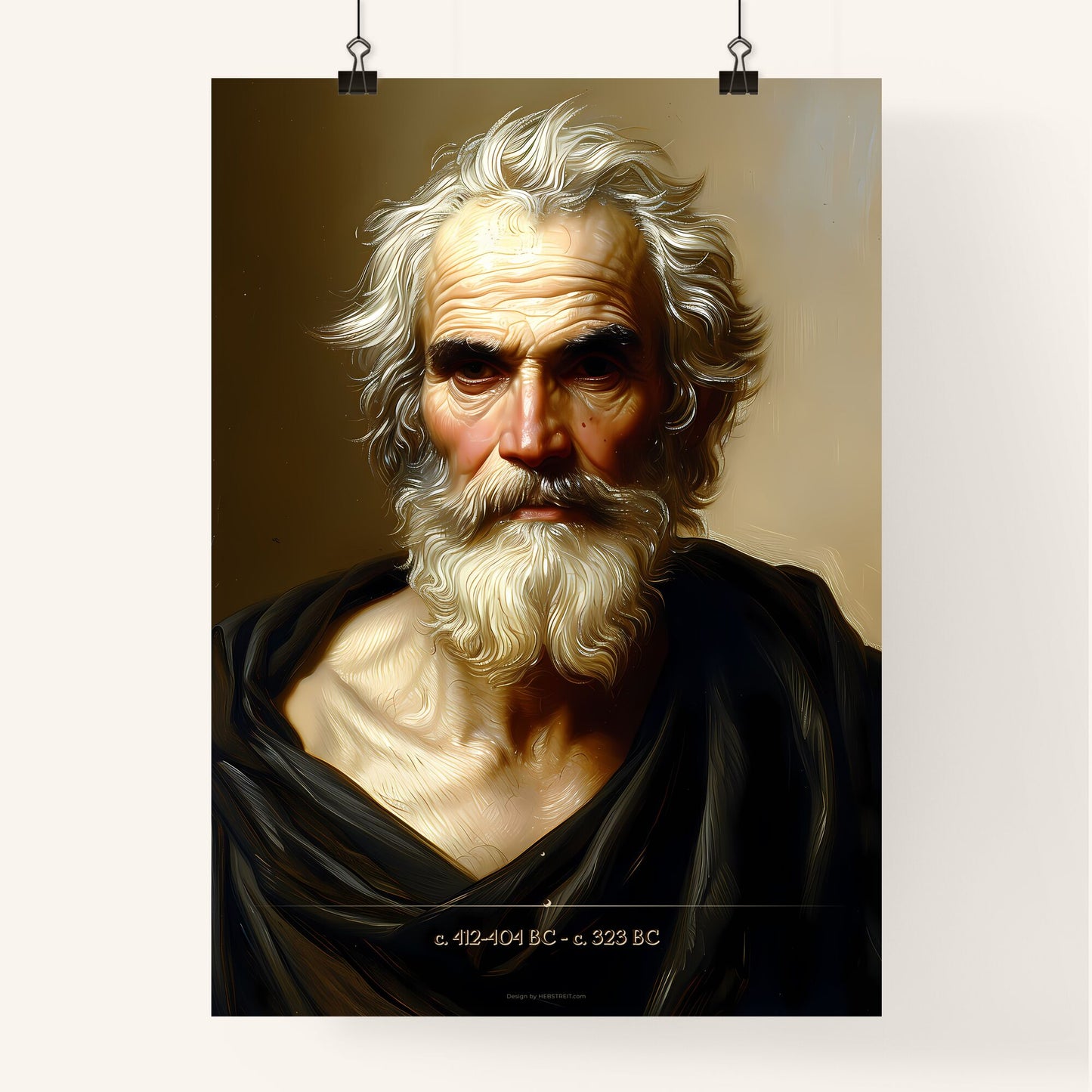 c. 412-404 BC - c. 323 BC, A Poster of a man with a beard Default Title