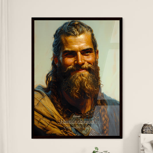 Gunnar, Hamundarson, c. 10th century - c. 990, A Poster of a man with long beard and braided hair Default Title