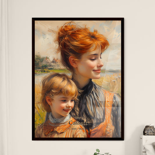 Mary, Cassatt, 1844 - 1926, A Poster of a woman and child in a field Default Title