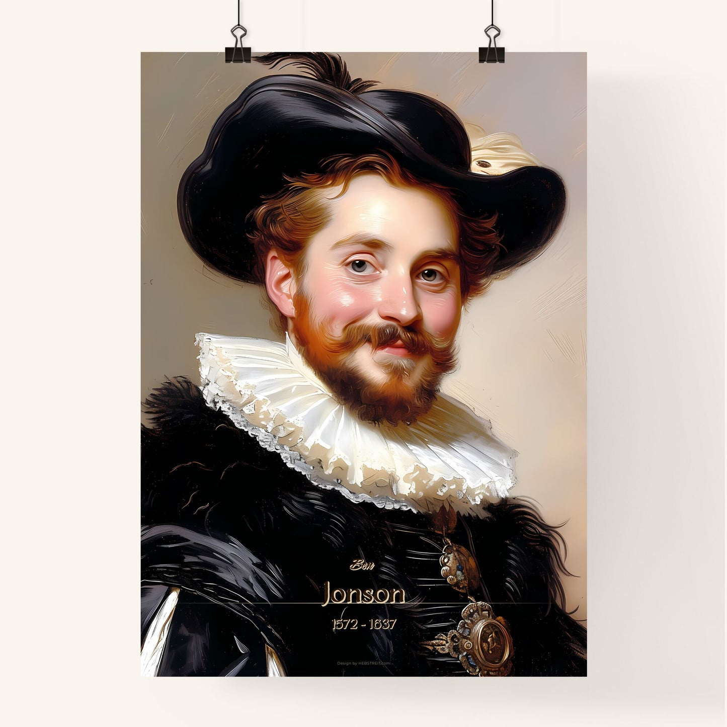 Ben, Jonson, 1572 - 1637, A Poster of a man in a hat Default Title