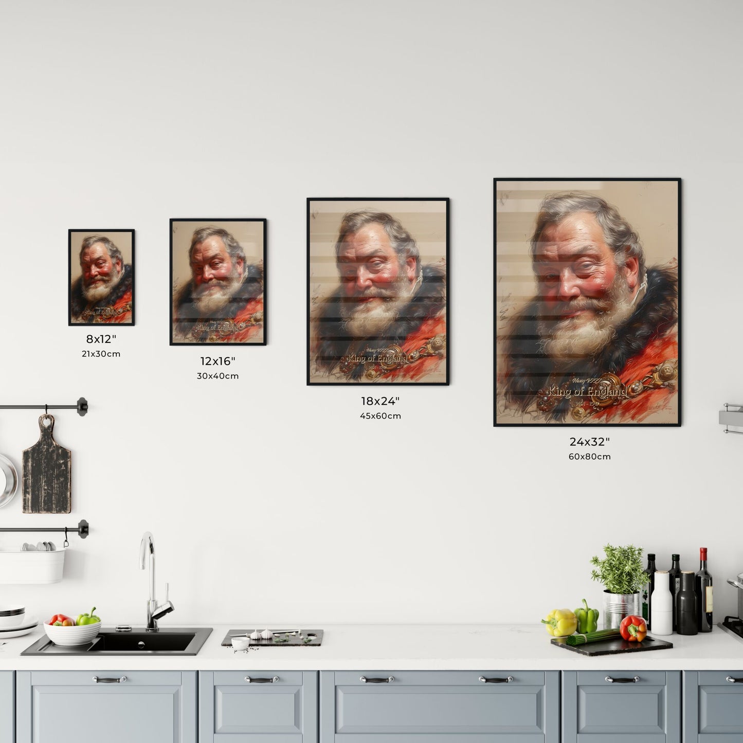 Henry VIII, King of England, 1491 - 1547, A Poster of a man with a beard Default Title