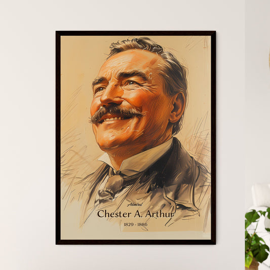 Admiral, Chester A. Arthur, 1829 - 1886, A Poster of a man with a mustache smiling Default Title