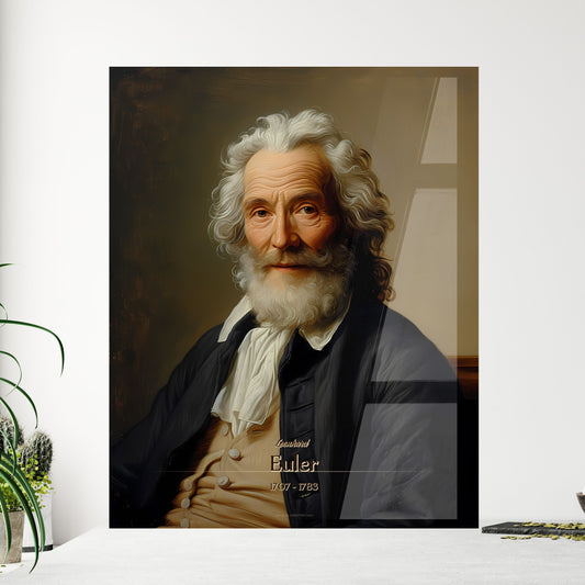 Leonhard, Euler, 1707 - 1783, A Poster of a man with white hair and beard Default Title