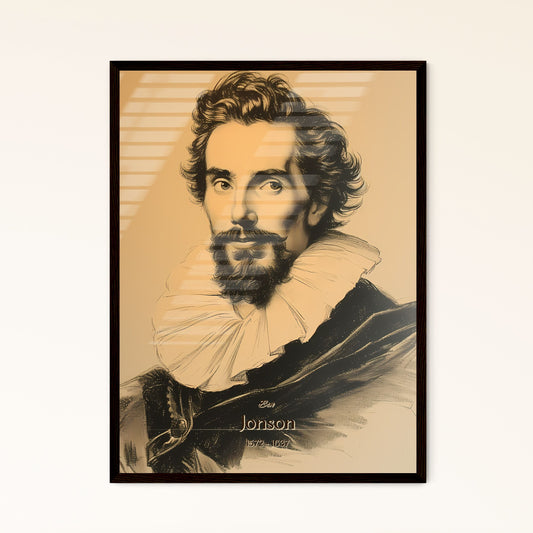 Ben, Jonson, 1572 - 1637, A Poster of a man with a beard and ruffled collar Default Title