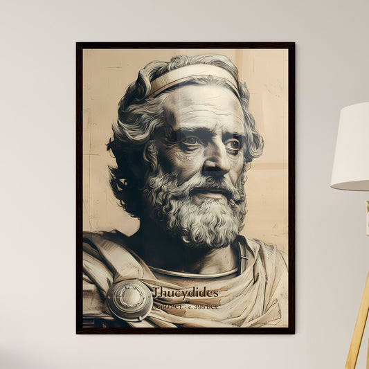 Thucydides, c. 460 BCE - c. 395 BCE, A Poster of a man with a beard and a crown Default Title