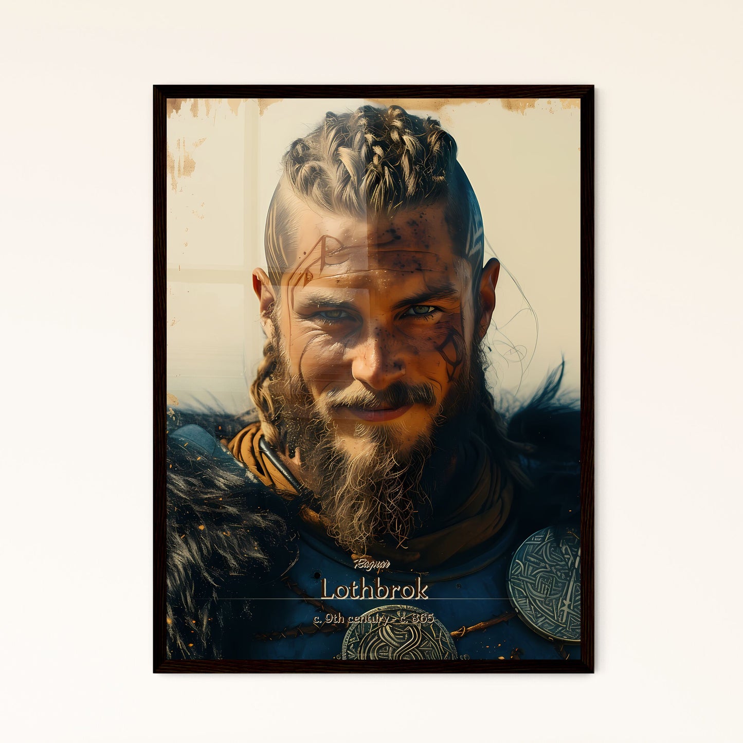 Ragnar, Lothbrok, c. 9th century - c. 865, A Poster of a man with a beard and a beard with a beard and a mohawk Default Title