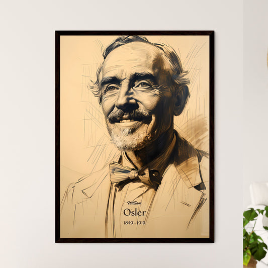 William, Osler, 1849 - 1919, A Poster of a drawing of a man smiling Default Title