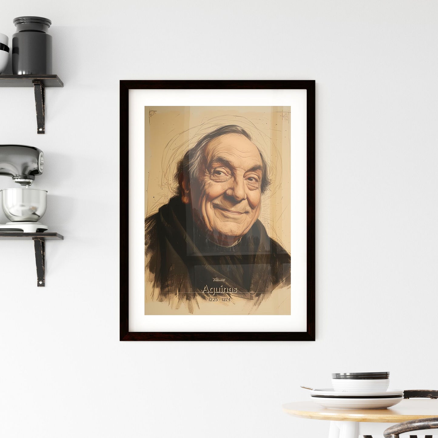 Thomas, Aquinas, 1225 - 1274, A Poster of a man smiling for the camera Default Title
