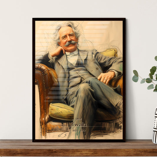 Mark, Twain, 1835 - 1910, A Poster of a man sitting in a chair Default Title