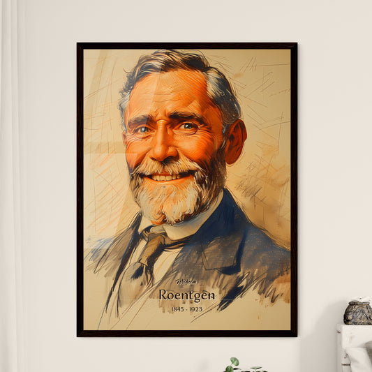 Wilhelm, Roentgen, 1845 - 1923, A Poster of a man with a beard smiling Default Title