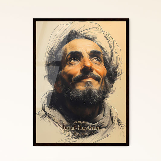 Al-Haytham, Ibn al-Haytham, 965 - 1040, A Poster of a drawing of a man looking up Default Title