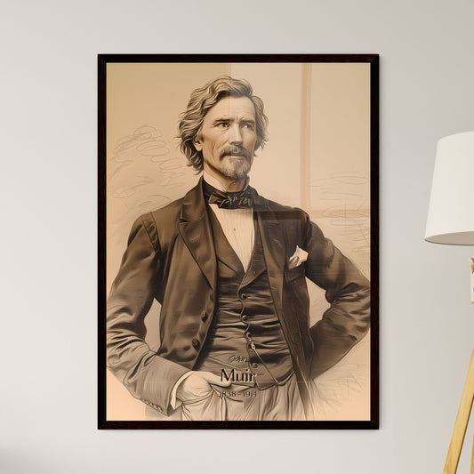 John, Muir, 1838 - 1914, A Poster of a man in a suit with Seated Lincoln in the background Default Title