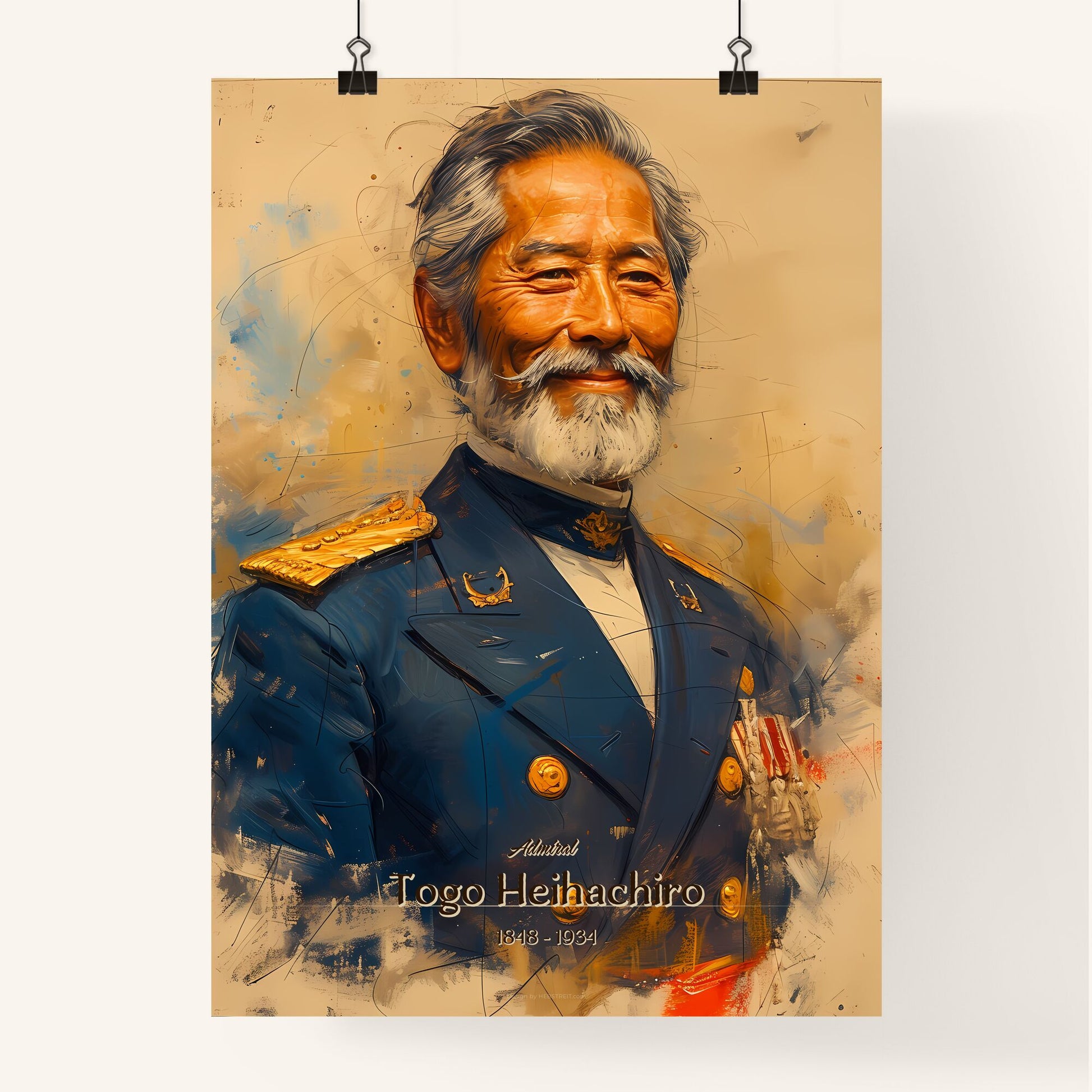 Admiral, Togo Heihachiro, 1848 - 1934, A Poster of a man in a military uniform Default Title