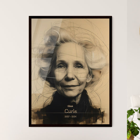 Marie, Curie, 1867 - 1934, A Poster of a woman with white hair Default Title
