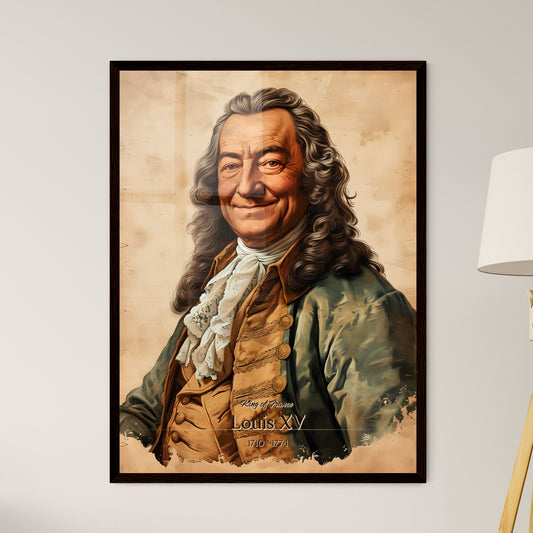 King of France, Louis XV, 1710 - 1774, A Poster of a man with long curly hair wearing a historical garment Default Title