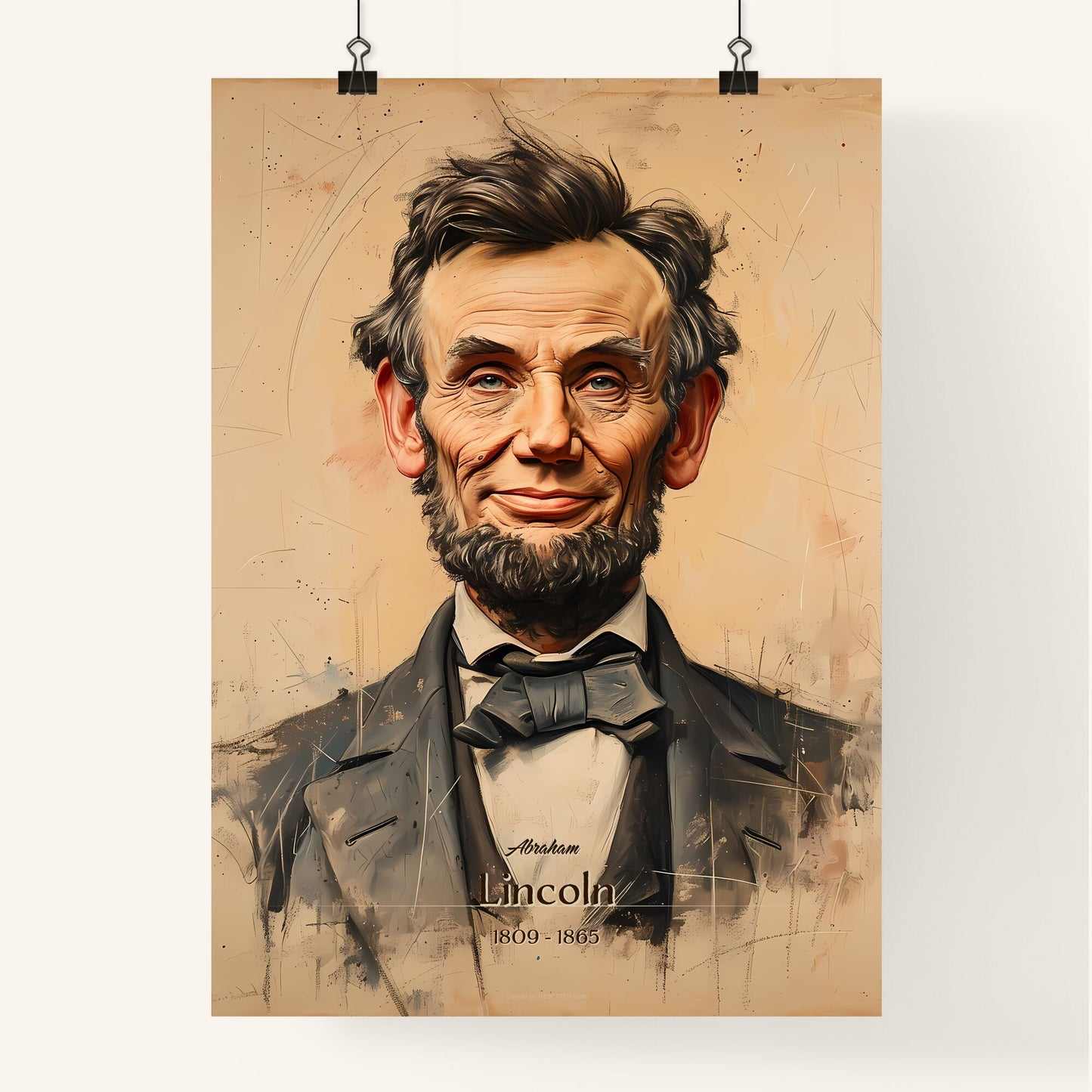 Abraham, Lincoln, 1809 - 1865, A Poster of a man in a suit Default Title