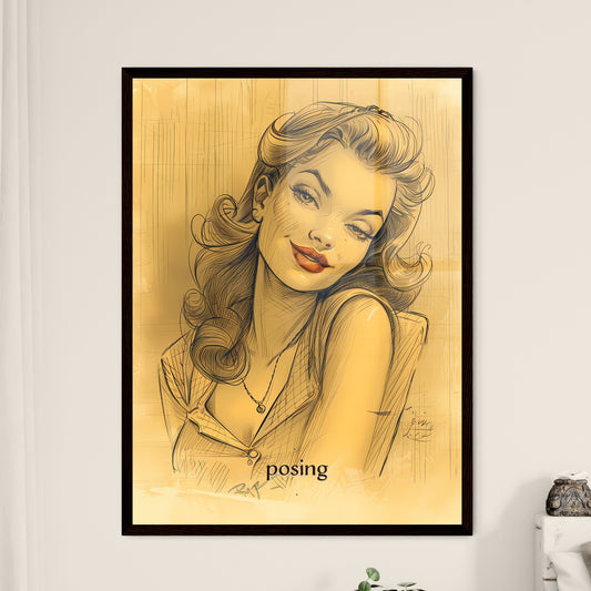 posing, A Poster of a woman with her eyes closed Default Title