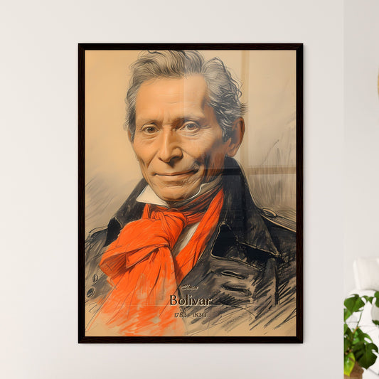 Simon, Bolivar, 1783 - 1830, A Poster of a man with a red scarf Default Title