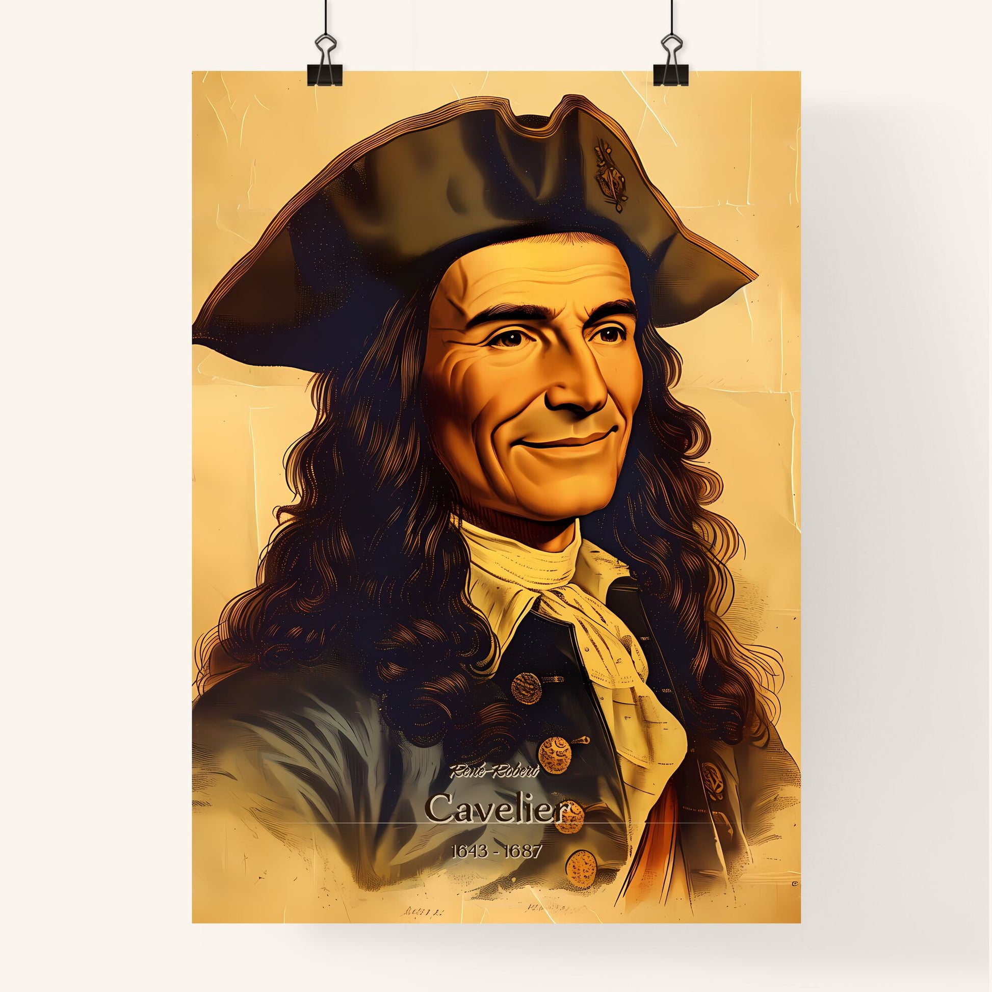 René-Robert, Cavelier, 1643 - 1687, A Poster of a man in a pirate garment Default Title