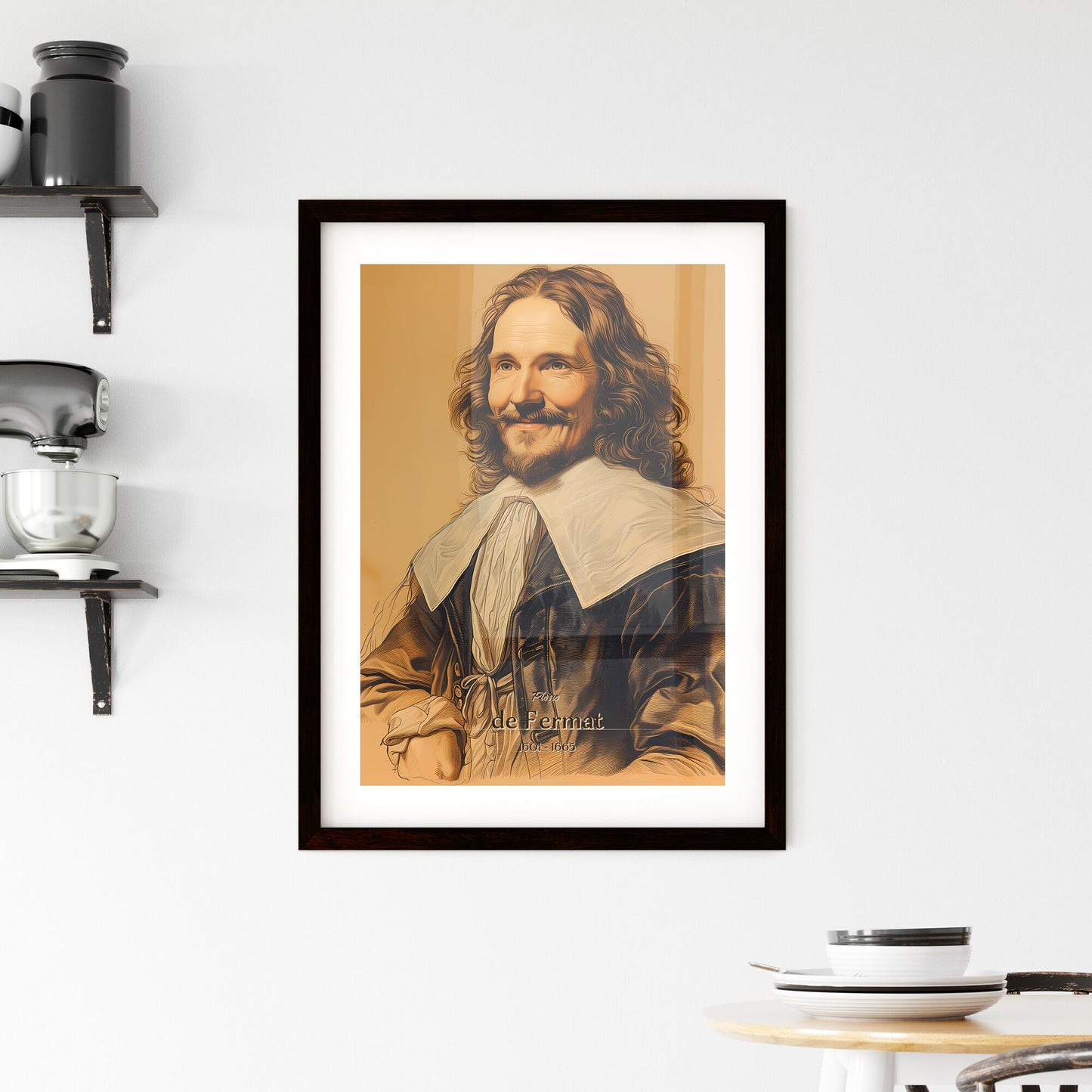 Pierre, de Fermat, 1601 - 1665, A Poster of a man with long hair and a beard Default Title