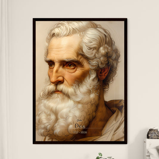 John, Dee, 1527 - 1609, A Poster of a painting of a man with a white beard Default Title