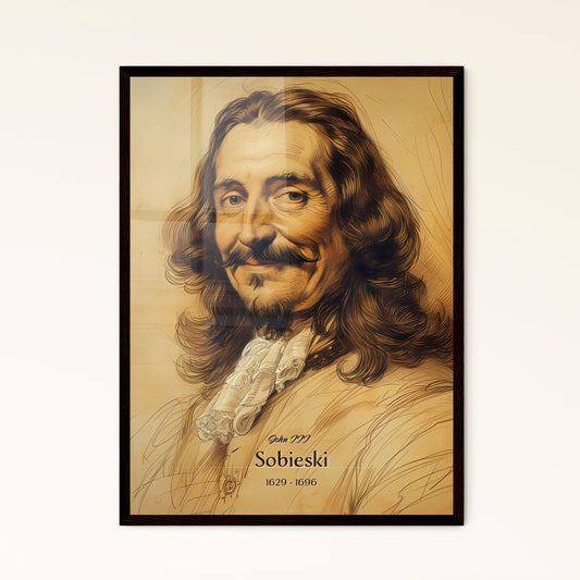 John III , Sobieski, 1629 - 1696, A Poster of a man with long hair and mustache Default Title