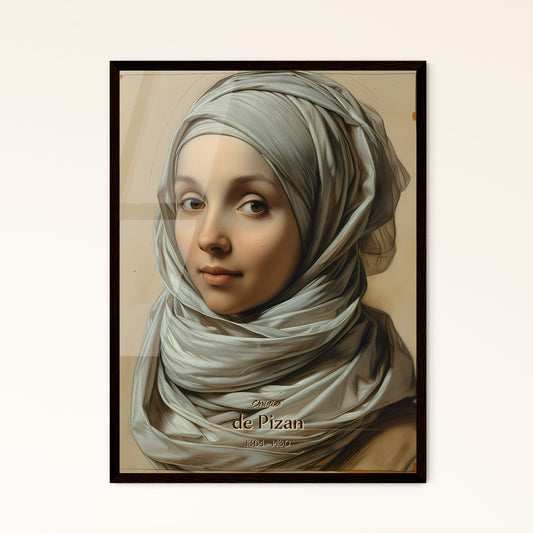 Christine, de Pizan, 1364 - 1430, A Poster of a woman wearing a scarf Default Title