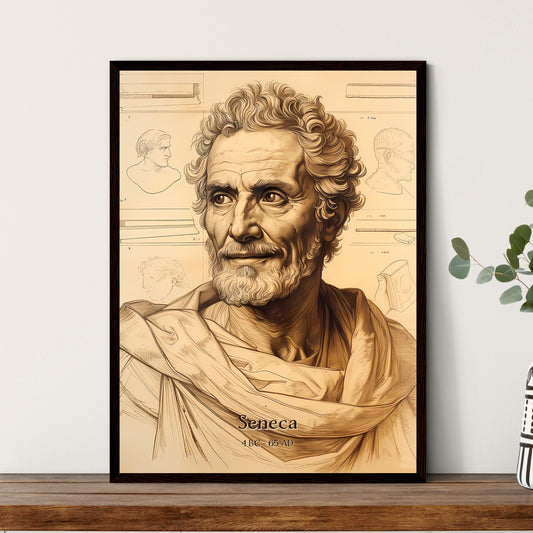 Seneca, 4 BC - 65 AD, A Poster of a drawing of a man Default Title