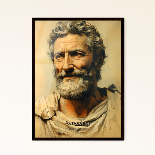 Xenophon, c. 431 BCE - c. 354 BCE, A Poster of a man with a beard and a white robe Default Title