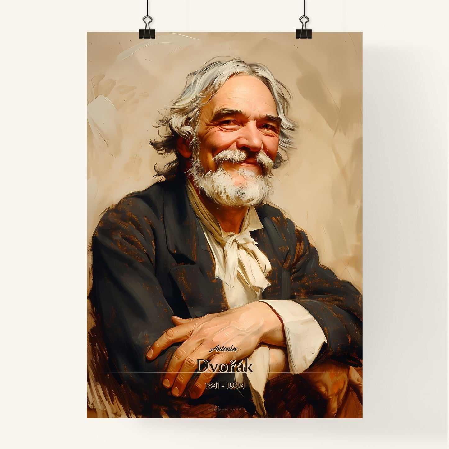 Antonín, Dvořák, 1841 - 1904, A Poster of a man with white beard and mustache Default Title