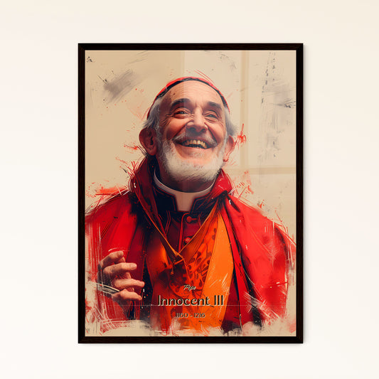Pope, Innocent III, 1160 - 1216, A Poster of a man in red robe and red robe smiling Default Title