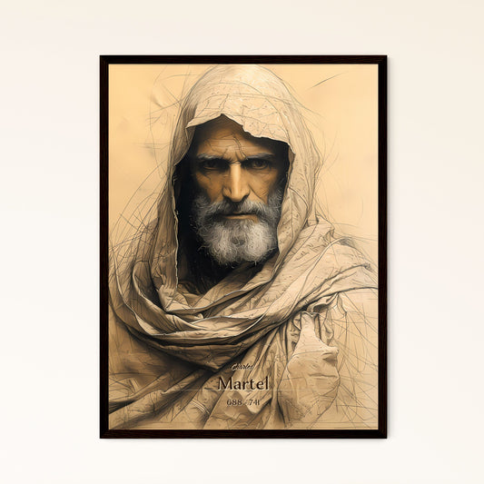 Charles, Martel, 688 - 741, A Poster of a man with a beard wearing a hood Default Title