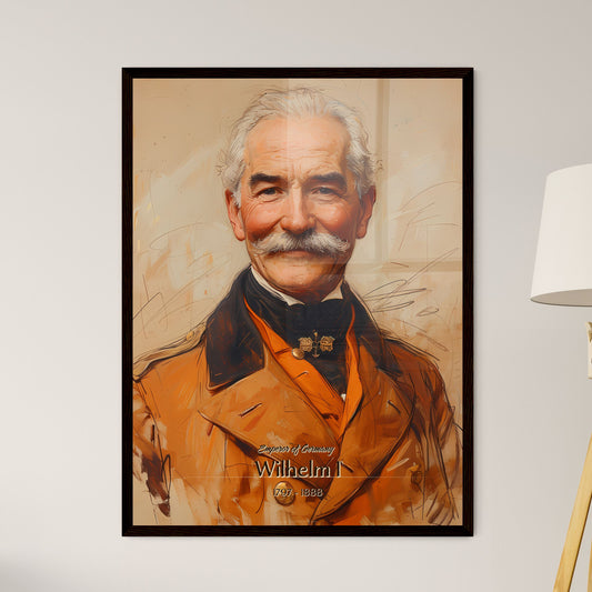 Emperor of Germany, Wilhelm I, 1797 - 1888, A Poster of a man with a mustache and a coat Default Title