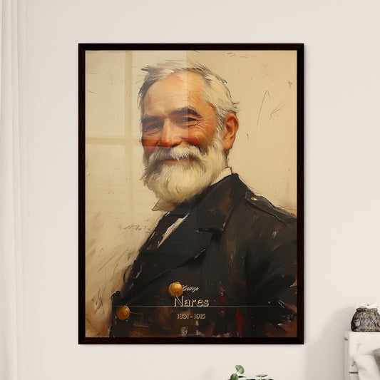 George, Nares, 1831 - 1915, A Poster of a man with a white beard and mustache Default Title
