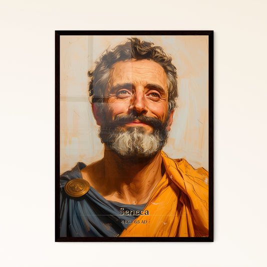 Seneca, 4 BC - 65 AD, A Poster of a man with a beard and a yellow robe Default Title