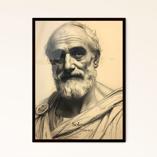 Solon, c. 638 BCE - c. 558 BCE, A Poster of a man with a beard Default Title