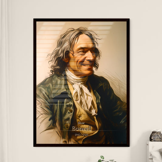 James, Boswell, 1740 - 1795, A Poster of a man with long hair and a scarf smiling Default Title