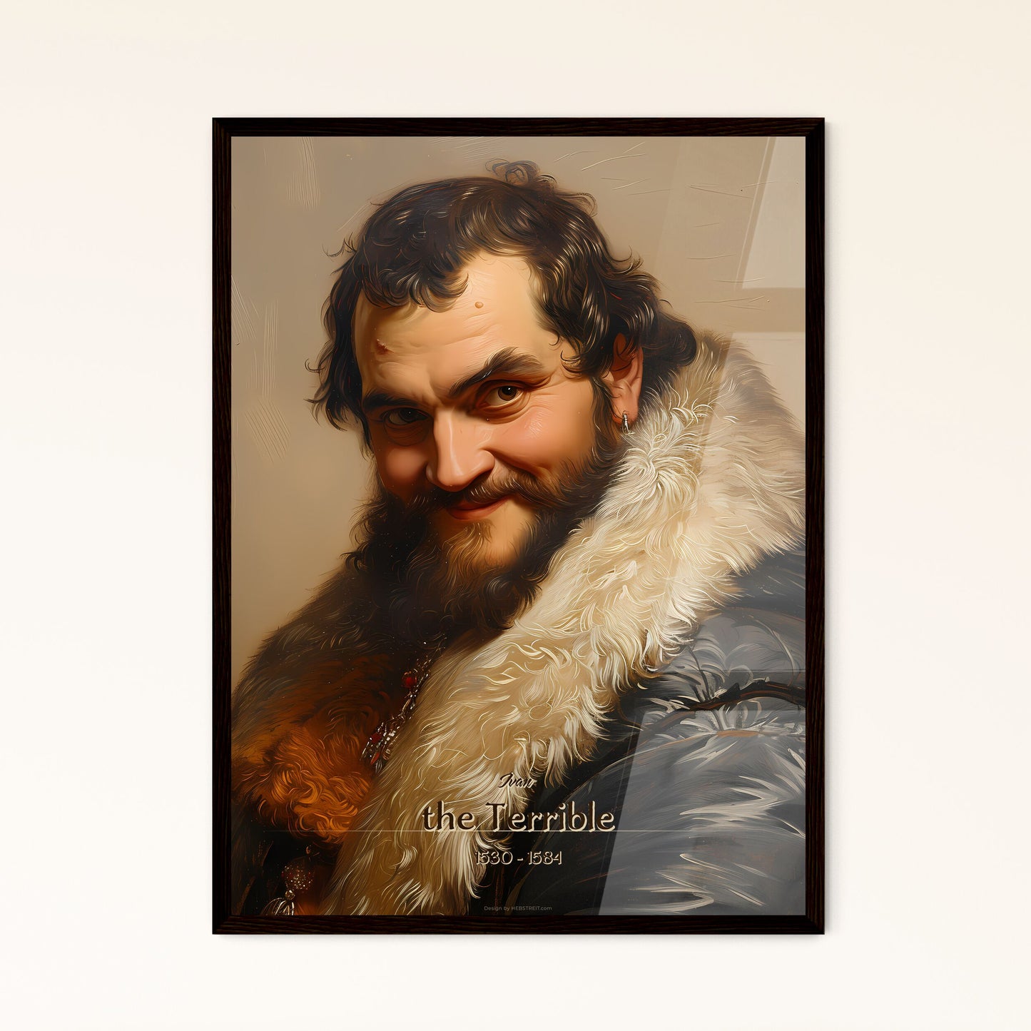 Ivan, the Terrible, 1530 - 1584, A Poster of a man with a beard and a fur collar Default Title